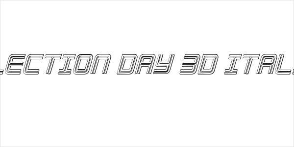 Election Day 3D Italic Logo