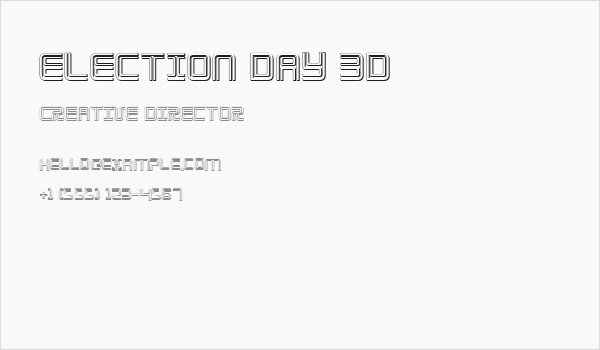 Election Day 3D Business Card