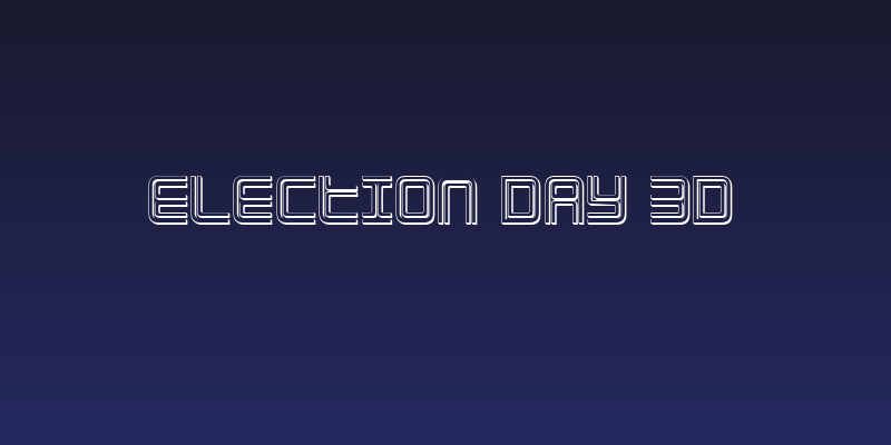 Election Day 3D Social Header