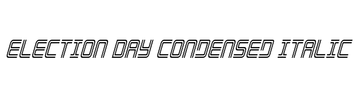 Election Day Condensed Italic  font caratteri gratis