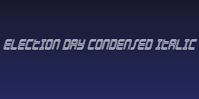 Election Day Condensed Italic Social Header