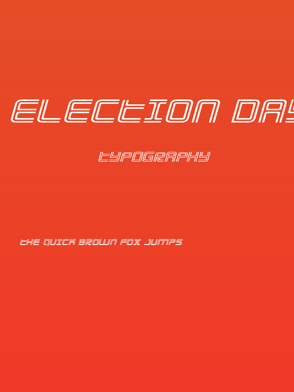 Election Day Expanded Italic Poster