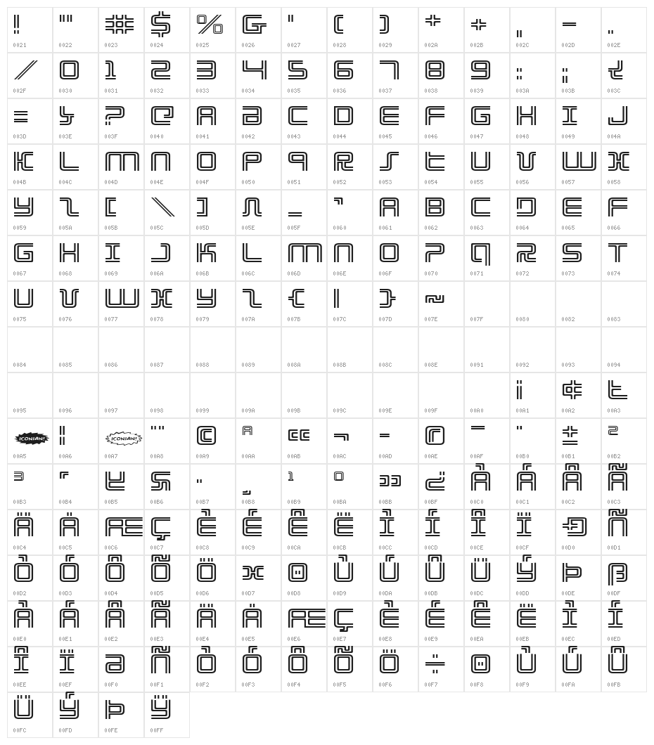 Election Day Expanded Character Map