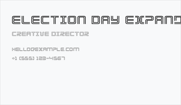 Election Day Expanded Business Card