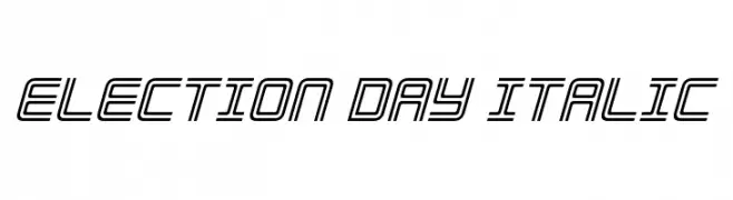 Election Day Italic  Frei Schriftart Herunterladen