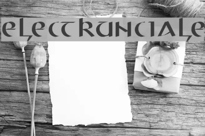 ElectrUnciale Font examples