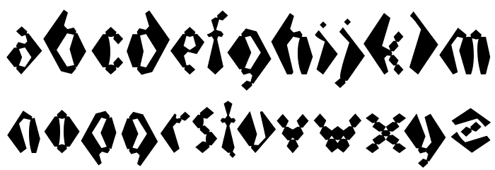 Electrack Sharp Font LOWERCASE