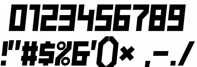 Electric Boots Font OTHER CHARS