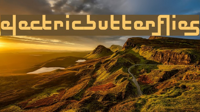 Electric Butterflies Font examples