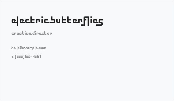 Electric Butterflies Business Card
