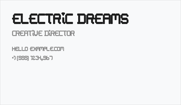 Electric Dreams Business Card