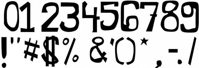 Electric Dysentery Font OTHER CHARS