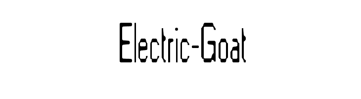 Electric-Goat  フリーフォントのダウンロード