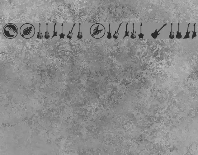 Electric Guitar Icons Font examples