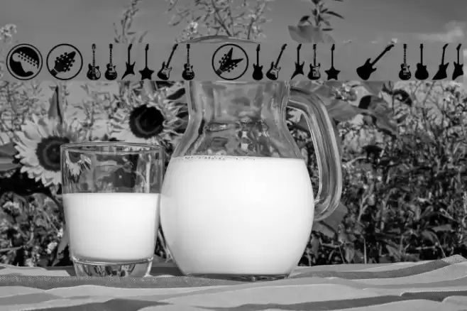 Electric Guitar Icons Font examples