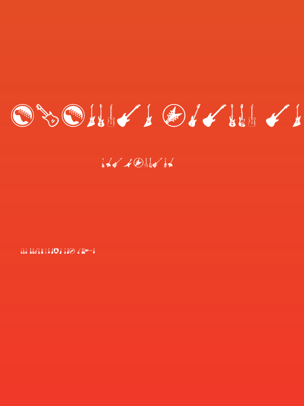 Electric Guitar Icons Poster