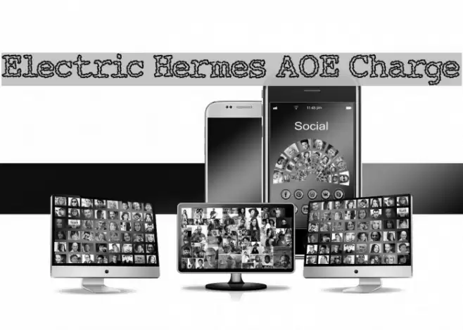 Electric Hermes AOE Charge Schriftart examples
