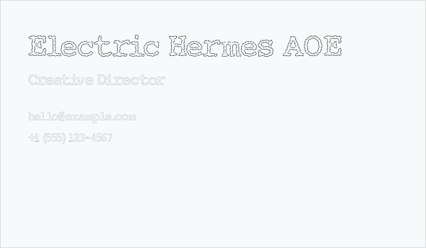 Electric Hermes AOE Business Card