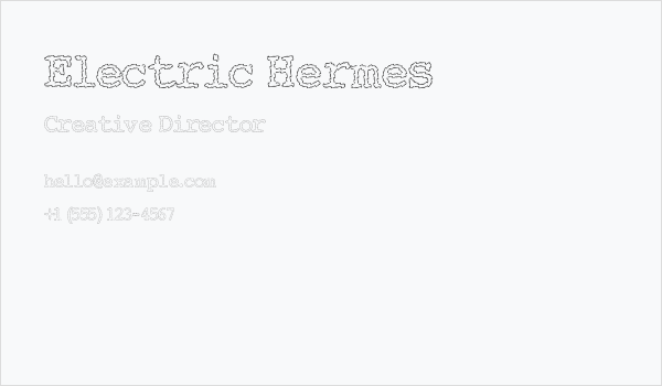 Electric Hermes Business Card