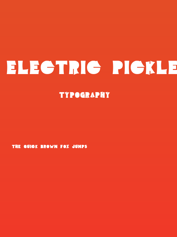 Electric Pickle Bold Poster