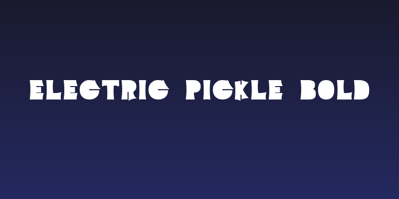 Electric Pickle Bold Social Header