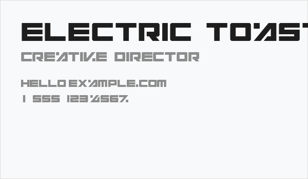 Electric Toaster 76 Business Card
