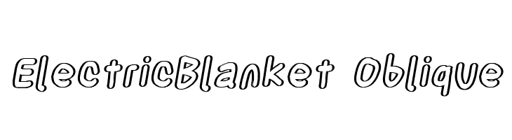 ElectricBlanket Oblique  フリーフォントのダウンロード