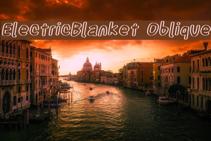 ElectricBlanket Oblique Font examples