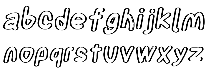ElectricBlanket Oblique Font LOWERCASE
