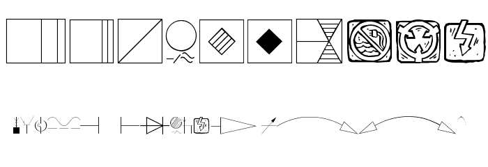 ElectricFacesOne Font OTHER CHARS