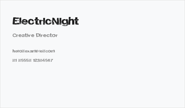 ElectricNight Business Card
