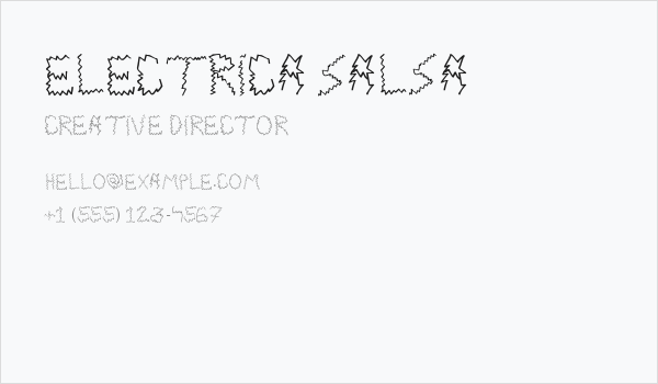 Electrica Salsa Business Card