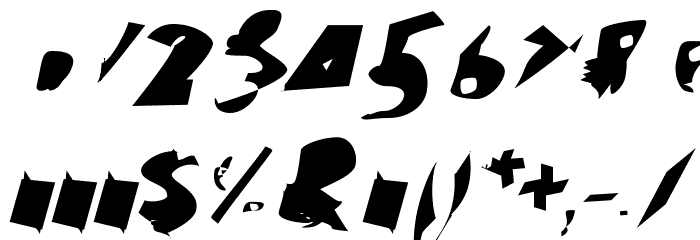 Electrical Snow Blizzard Oblique Font OTHER CHARS