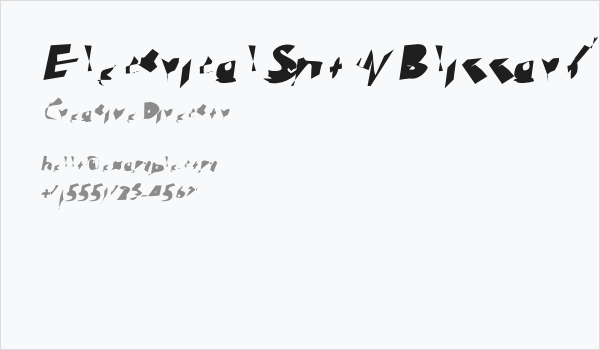 Electrical Snow Blizzard Oblique Business Card