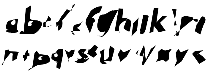 Electrical Snow Blizzard Oblique Font LOWERCASE