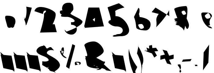 Electrical Snow Blizzard ReverseOblique Font OTHER CHARS