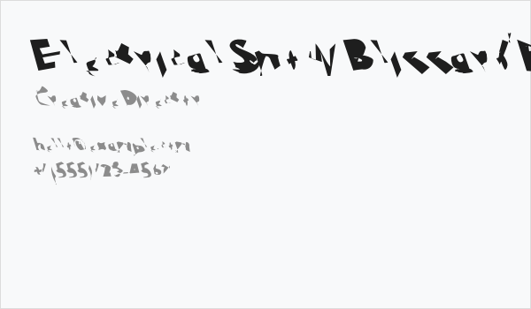 Electrical Snow Blizzard ReverseOblique Business Card