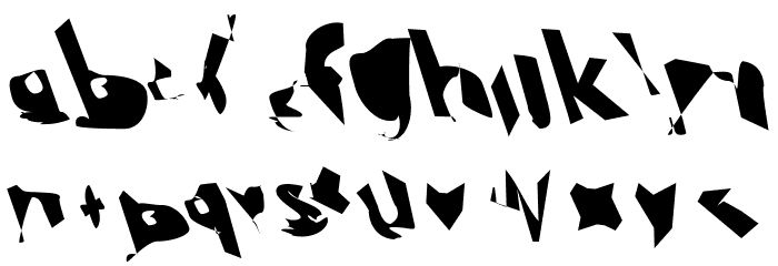 Electrical Snow Blizzard ReverseOblique Font LOWERCASE