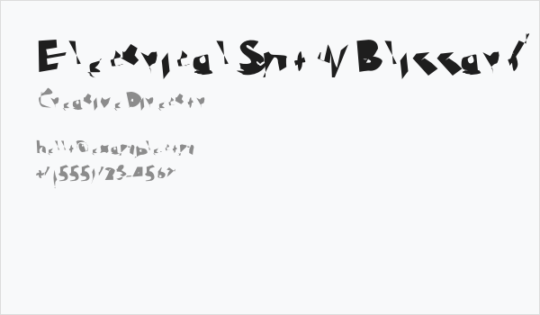 Electrical Snow Blizzard Business Card