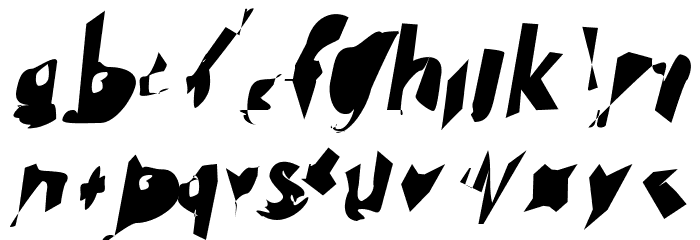 Electrical Snow Condensed Oblique Font LOWERCASE