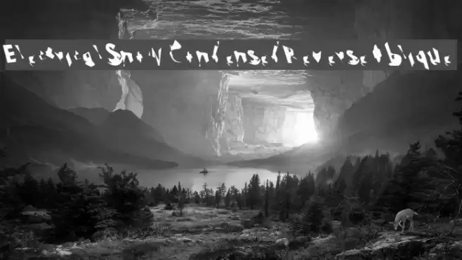 Electrical Snow Condensed Reverse Oblique Font examples