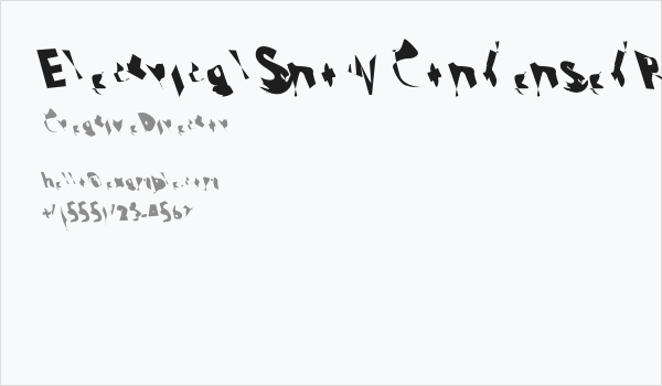 Electrical Snow Condensed Reverse Oblique Business Card