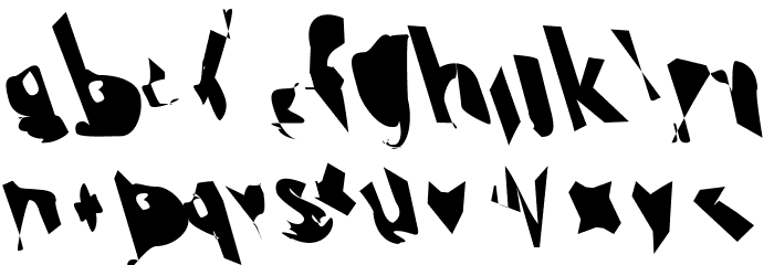 Electrical Snow Condensed Reverse Oblique Font LOWERCASE