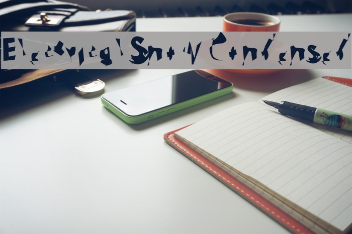 Electrical Snow Condensed Font examples