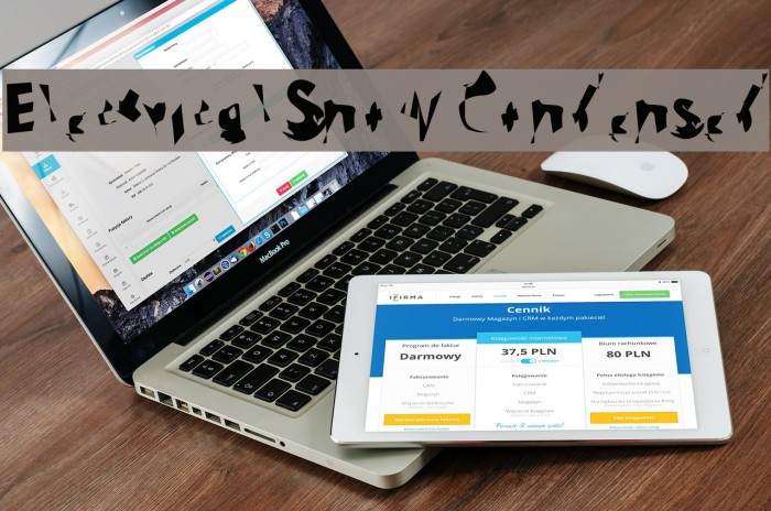 Electrical Snow Condensed Font examples
