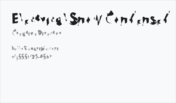 Electrical Snow Condensed Business Card