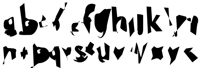 Electrical Snow Condensed Font LOWERCASE