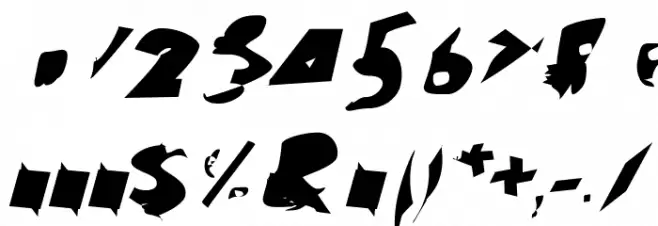 Electrical Snow Extended Oblique Font OTHER CHARS