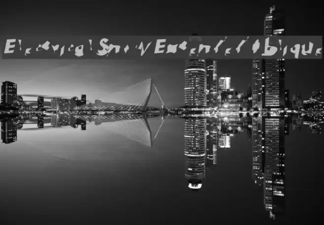 Electrical Snow Extended Oblique Font examples