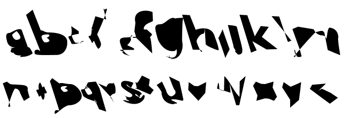 Electrical Snow Extended ReverseOblique Font LOWERCASE